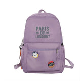 Women Badage Backpack Large Size School Bags For Girls