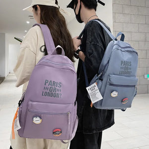 Women Badage Backpack Large Size School Bags For Girls