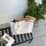 Women PU Leather Shoulder Bag Messenger Bag High Capacity Commute Tote Bag
