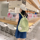 Women Plaid School Backpack Girls Travel Rucksack Ladies Large Capacity Bag