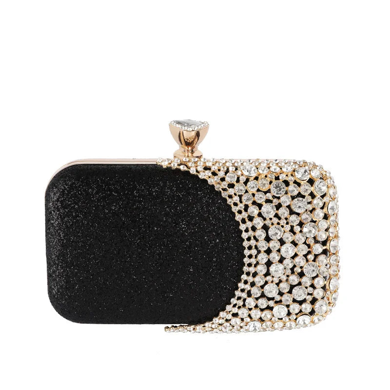 Women Diamond Evening Clutch Bag Wedding Dinner Purse Banquet Wallet