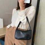 Women PU Leather Armpit Bag French Shoulder Bags Handle bag Female Purse
