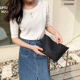 Women Tassel Wool Ball Lychee Pattern Crossbody Bag