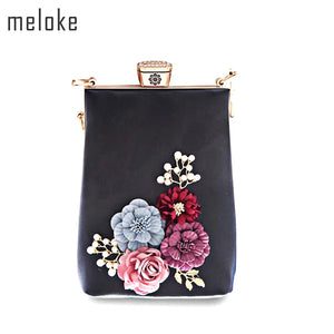 Women Flowers Diamond Clutch Bags Wedding Banquet Bags MN756