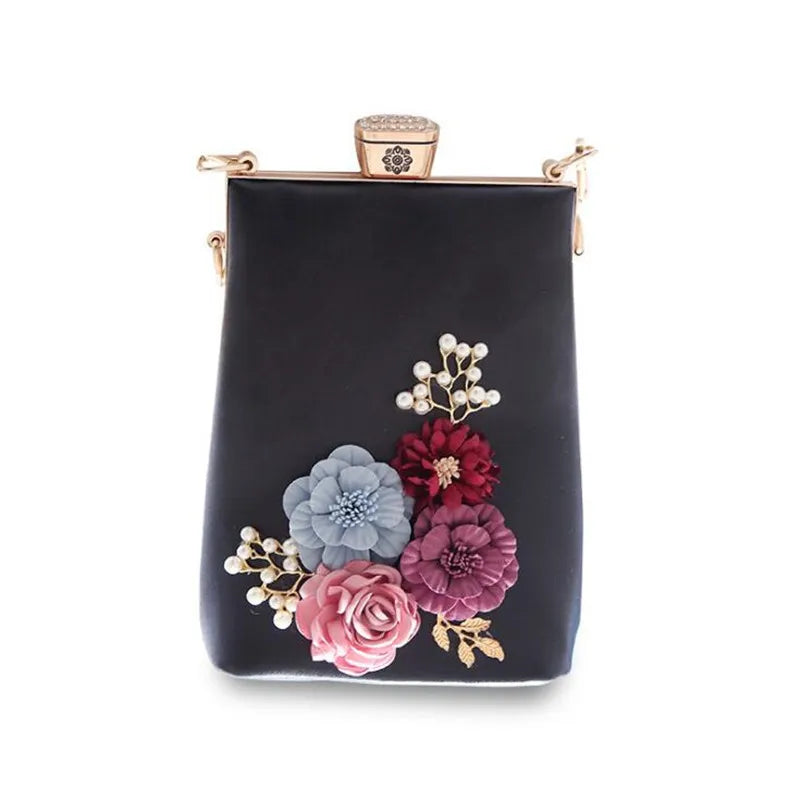 Women Flowers Diamond Clutch Bags Wedding Banquet Bags MN756