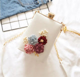 Women Flowers Diamond Clutch Bags Wedding Banquet Bags MN756
