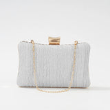 Women Diamond Fold Evening Clutch Bags Wedding Banquet Shoulder Bags