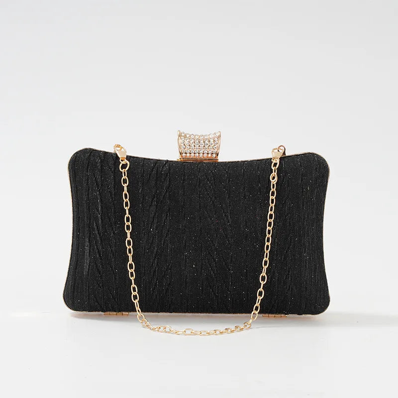Women Fold Evening Clutch Bags Diamond Wedding Banquet Mini Purse