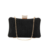 Women Diamond Fold Evening Clutch Bags Wedding Banquet Shoulder Bags