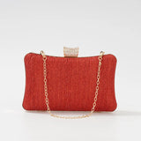 Women Diamond Fold Evening Clutch Bags Wedding Banquet Shoulder Bags