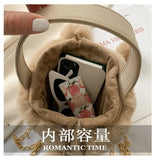 Mini Wool Winter Shoulder Bag Chain Cross Body String Drop