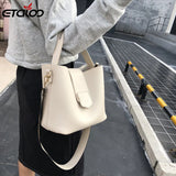 Leather Shoulder Bags Large Capacity Crossbody Messenger Casual Tote