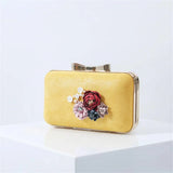 Women Flowers Evening Clutch Bags Wedding Chain Banquet Clutch Purse Wallets