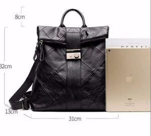 Vintage Diamond Backpack Large Capacity Travel Bag for Women