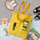 Japanese Style Canvas Schoolbag Crossbody Bag Messenger Shoulder Handbag