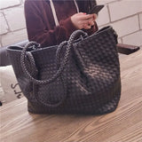 Women Large Capacity Woven Shoulder Bag Crossbody Bag For Ladies
