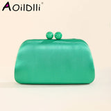 Leather Evening Bag Wedding Clutch Purse Hasp Wallets