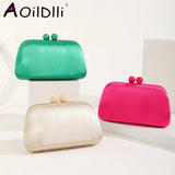 Leather Evening Bag Wedding Clutch Purse Hasp Wallets