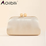 Leather Evening Bag Wedding Clutch Purse Hasp Wallets