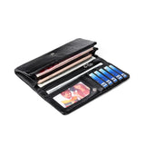 Women Leather Wallet Long Lychee Pattern Top Casual Business Wallet