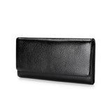 Women Leather Wallet Long Lychee Pattern Top Casual Business Wallet