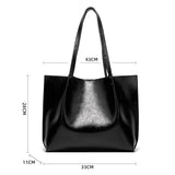 Women Large Tote Casual Shoulder Bag PU Leather