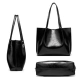 Women Large Tote Casual Shoulder Bag PU Leather