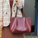 Women Large Tote Casual Shoulder Bag PU Leather