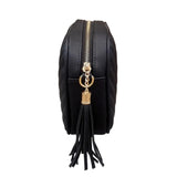 Small Leather Tassel Messenger Bag for Women