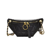 Women PU Chest Cross Fanny Bag