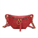 Women PU Chest Cross Fanny Bag