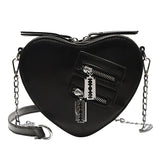 Red Love Heart Shape Shoulder Bag Chain Crossbody Bag