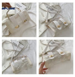 PVC Transparent Graffiti Messenger Shoulder Bag