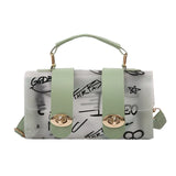 PVC Transparent Graffiti Messenger Female Bag Small Handbag Purse Crossbody Bags