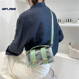 PVC Transparent Graffiti Messenger Shoulder Bag