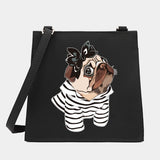 Women Square Bags Shoulder Crossbody Dog Series Casual Commute Tote