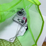 Women Mesh Single Shoulder Bag Lightweight Portable Shopping Travel Beach Bag