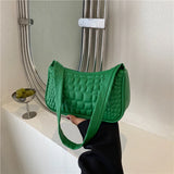 Women Underarm Bag PU Leather Solid Handbags Girls Small Shoulder Bags