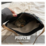 Vintage Floral Print Shoulder Bag High Capacity Lady Tote Bag