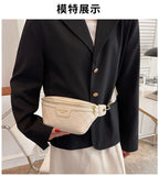 Women Waist Packs Chest Bag Handbag PU Messenger Bags