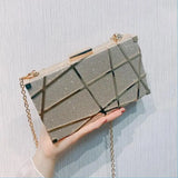Metal Evening Clutch Bags Diamond Wedding Clutch Bling Purse