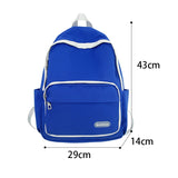 Women's Backpack Solid Nylon School Bag Casual Female Student Travel Rucksack