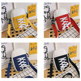 Canvas Messenger Bag Funny Sneaker Shape, High-quality PU Shoulder Bag