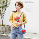 Women's Small Square Bag Single Shoulder Bag Zipper Mobile Phone Bag