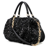 Women's Shoulder Bag Sequined PU Leather Handbag