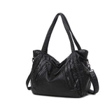 Women's Washed Leather Shoulder Bag Soft Leather Big Bag