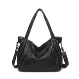 Women's Washed Leather Shoulder Bag Soft Leather Big Bag