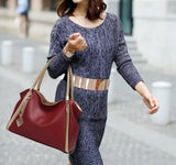 Women's PU Leather Handbag Large-capacity Shoulder Bag