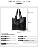 Women's PU Leather Large Tote Bag Shoulder Handbag