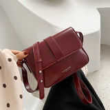 Retro Texture Messenger Bag Soft Leather Square Bag